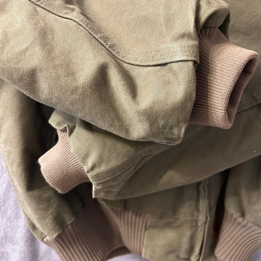 Carhartt Santa Fe Jacket J14 LOV Mens XL Olive Green Duck Canvas Quilted